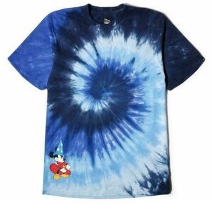 Disney x Vans Men’s Small Blue Tie Dye Mickey Mouse Short Sleeve T-Shirt
